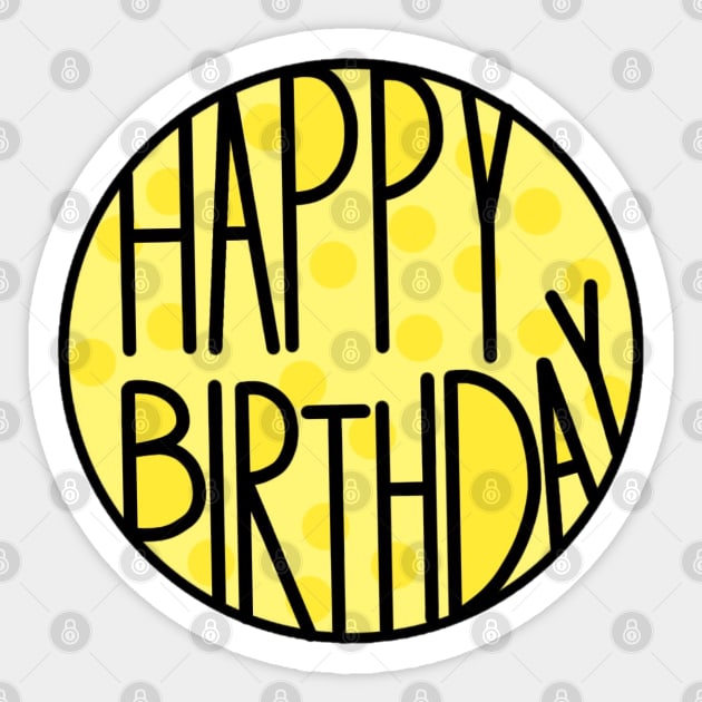 Happy Birthday To An Amazing Person , Pastel Yellow Color Sticker by Barolinaa